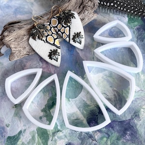 Scalene Triangle Cutters - 6 Piece Cutter Set - Use with polymer clay, pottery, metal clay - Jessama Design #Dragon Scale Cutter Set