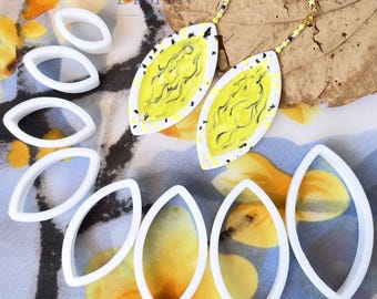 Flower Petal Cutters - 8 Piece Polymer Clay Cutter Set - Use with polymer clay, pottery, metal clay - Jessama Design #Football Cutters Set