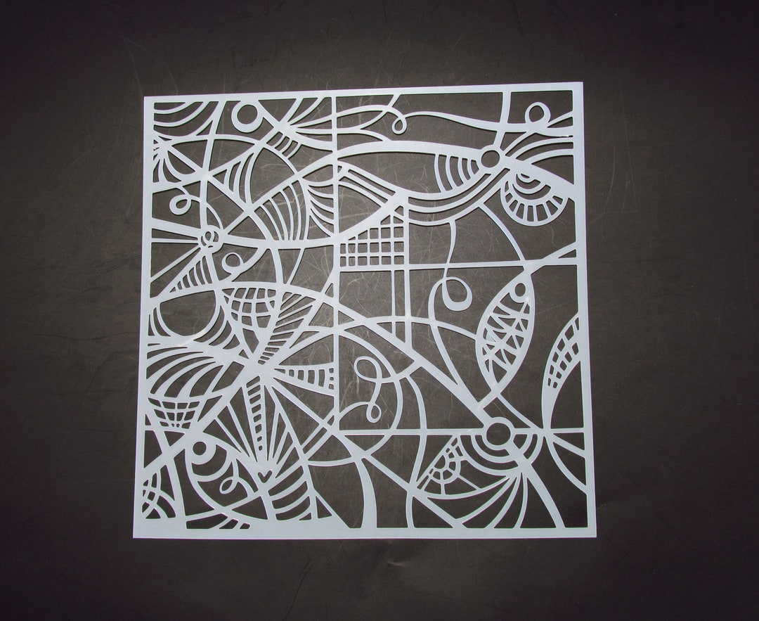 81. Polymer Clay Stencil abstract Art Etsy