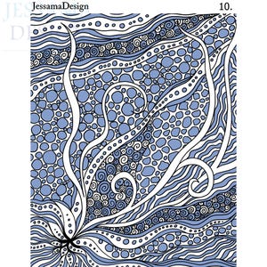 10. Gelaagde polymeerkleizeefdruk (hart van de zee)