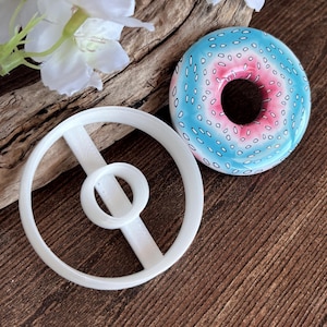Polymer Clay Cutter - Circle Donut #3 - Use with polymer clay, pottery, metal clay, etc