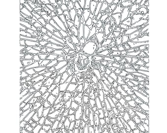 Polymer Clay Siebdruck (Shattered Glass Pattern) Jessama Design Silkprint #91