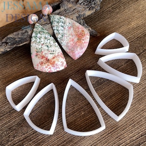 Scalene Triangle Cutters - 6 Piece Cutter Set - Use with polymer clay, pottery, metal clay - Jessama Design #Dragon Scale Cutter Set