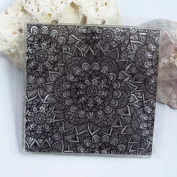 Polymer clay texture mat | clay texture | polymer clay mat | clay mat | polymer clay stamp | 34. Silicone Texture (Mandala)