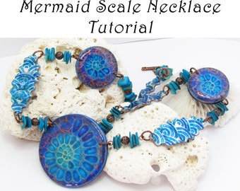 Mermaid Scale Polymer Clay Necklace Tutorial