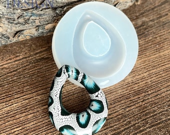 Silicone Donut Mold - Teardrop Donut Shape - Create jewelry with polymer clay and resin - Jessama Design #14