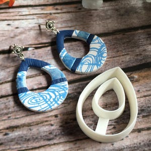 Polymer Clay Cutter - Raindrop Donut Cutter #1 - Use with polymer clay, pottery, metal clay, etc