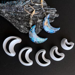 Crescent Moon Mini Cutter Set - Polymer Clay Micro Cutters - Use with polymer clay, pottery, metal clay