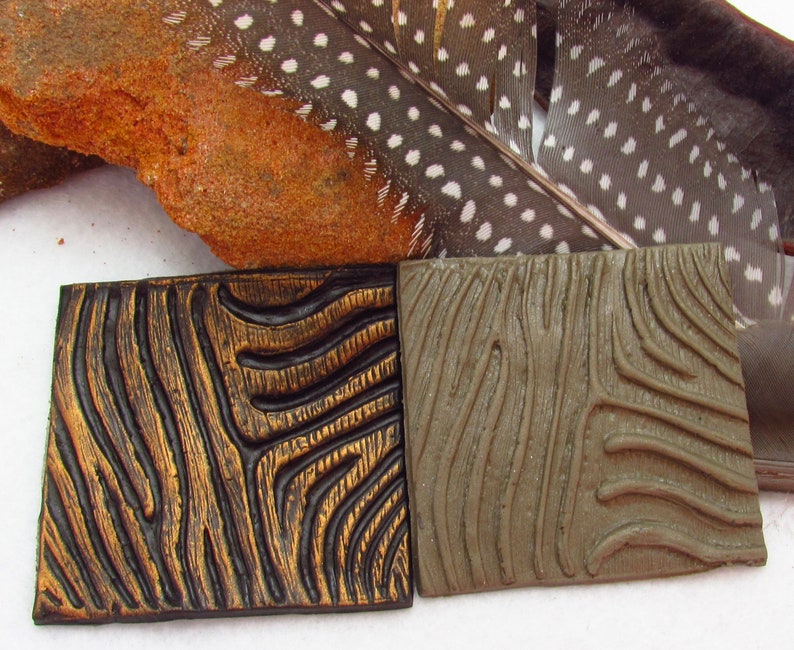 Zebra Reverse Polymer Clay Texture Stamp
