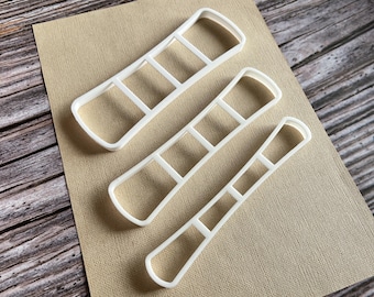 Polymer Clay Bracelet Cutters - Pinched Rectangle Shape - Use to create bangles, cuffs or bookmarks - Jessama Design Cuff Cutter