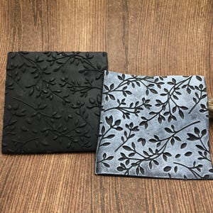 33.Polymer Clay Texturmatte - Ranken-Muster - Zur Verwendung mit Polymer Clay, Metal Clay, Keramiklehm und Farbstiften