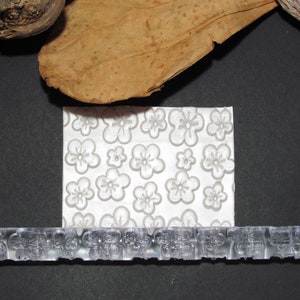 Fimo Texturmatte | Ton TexturRolle | StempelRolle | Tonmatte | Polymer Clay Stempel | 5. Acryl TexturRolle (Kirschblüten)