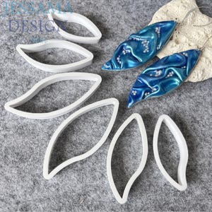 Petal Cutters - 6 Piece Set - Polymer Clay Abstract Mirror Cutters - Jessama Design #Freesia Cutters Set