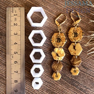 Polymer Clay Micro Cutters - Hexagon Mini Set - Use with polymer clay
