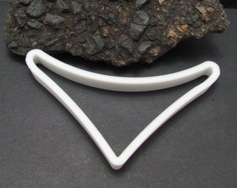 Polymer clay shape cutter | clay supplies | sharp shape cutter| shape cutter | bib cutter | collar cutter |Pointed Bib Collar Cutter