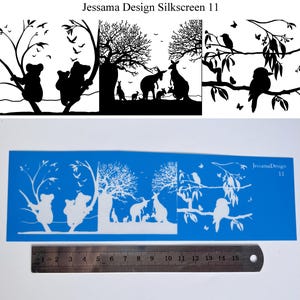 Polymer Clay Siebdruck - Australien Tier Silhouetten - Jessama Design Langer Siebdruck #11