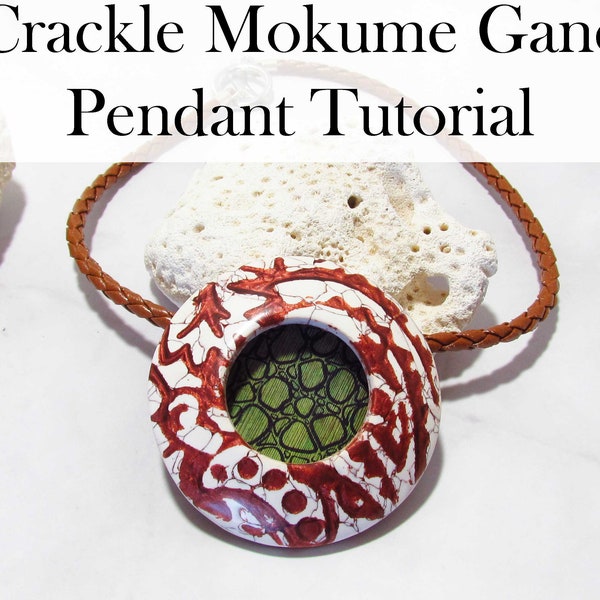 Crackle Mokume Gane Polymer Clay Pendant Tutorial