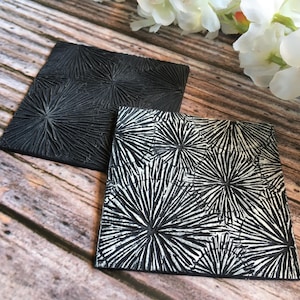 68. Polymer Clay Texture Mat - Frosted Ice Fractures Pattern - Use with polymer clay, metal clay, pottery and inking