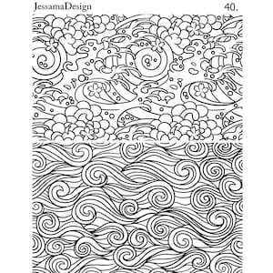 Polymeerklei zeefdruk (oosterse golven) Jessama Design zeefdruk #40