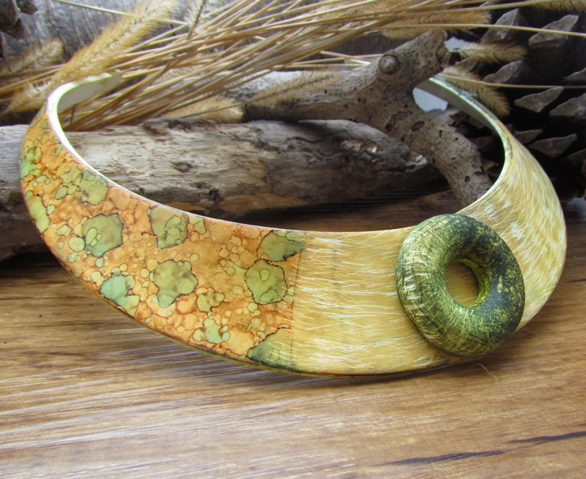 Rustic Polymer Clay Collar Tutorial Etsy