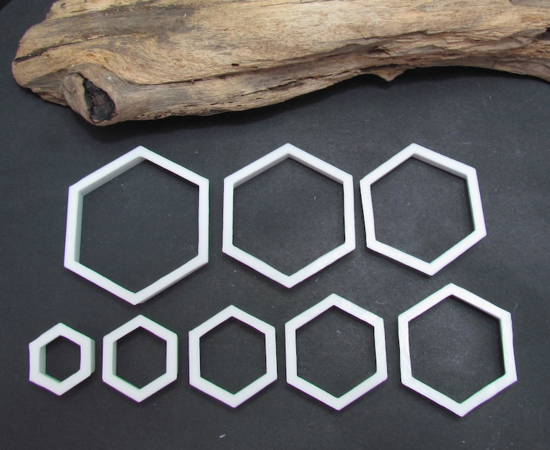 Hexagon Polymer Clay Cutters Set