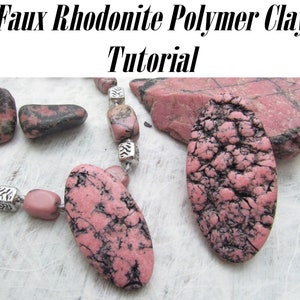 Faux Rhodonite Polymer Clay Tutorial