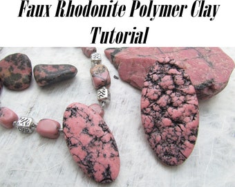 Faux Rhodonite Polymer Clay Tutorial