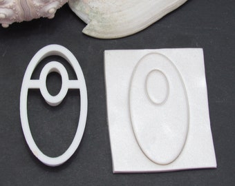 Polymer clay shape cutter | clay supplies | sharp shape cutter| donut cutter | earring cutter | Oval Donut Cutter #1