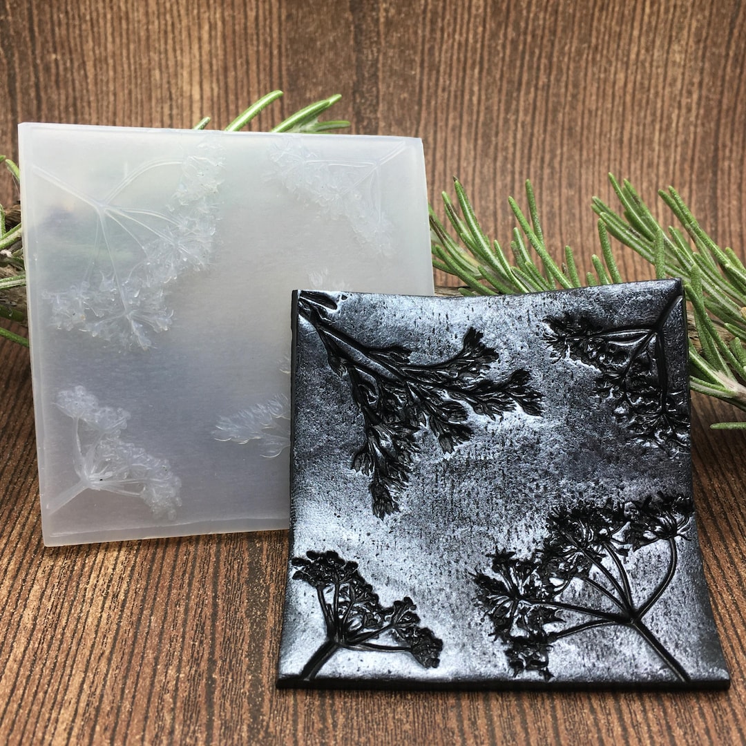 Mini Silicone Texture Mat - Prairie Flowers Indented Pattern - Use With ...