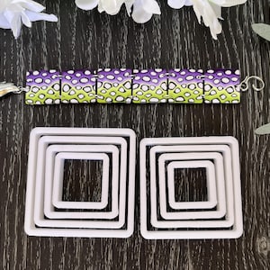Square Cutters - 8 Piece Polymer Clay Cutter Set - Use with polymer clay, pottery, metal clay - Jessama Design #Soft Square Cutters