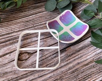 Large Polymer Clay Cutters -  Square Tile Trinket Dish Cutters - Use with polymer clay, pottery, metal clay - 5 Size Options