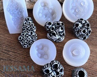 Stampo a forma di conchiglia di balano - Stampo in silicone flessibile fatto a mano - 5 forme - Da utilizzare con argilla polimerica o resina