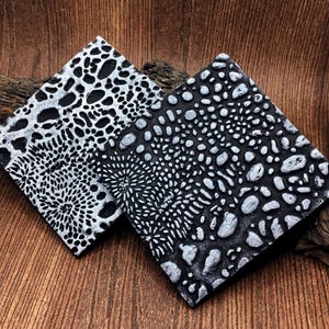 15.Polymer Clay Texture Mat - Larimar Muster - Verwenden Sie mit Polymer Clay, Metal Clay, Keramik und Farbauftrag