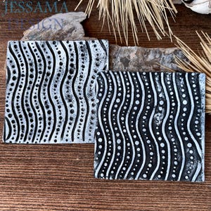 76. Polymer Clay Texture Mat - Kelp Bubbles Pattern - Use with polymer clay, metal clay, pottery clay and inking