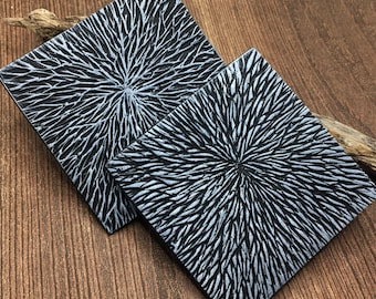 3. Polymer Clay Texture Mat - Shards Pattern - Use with polymer clay, metal clay, pottery and inking