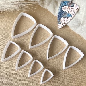 Découpoirs fers de lance - Ensemble de 8 emporte-pièces en pâte polymère - À utiliser avec de la pâte polymère, de la poterie, de la pâte métallique - Découpoirs fer de lance #convexes Jessama Design