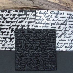 Polymer Clay Texturmatte | Ton Textur | Polymer Clay matt | Stempel aus Fimo | Polymer Clay Textur | Old Message Texture Stempel