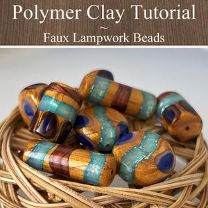 Polymer Clay Tutorial - Create an Easy Faux Lampwork Beads - Video Tutorial