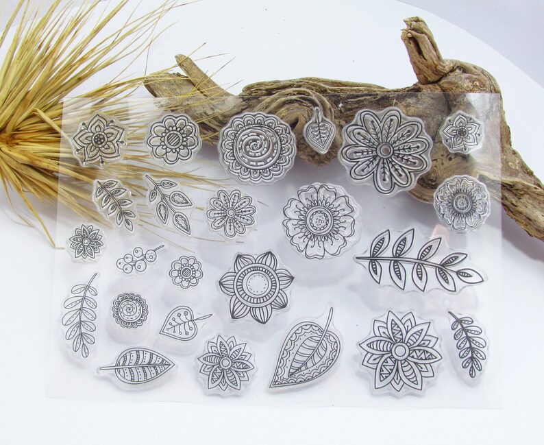 Polymer clay texture mat | clay texture | polymer clay mat | clay mat | polymer clay stamp | 33. Silicone Texture (Spring Doodles)