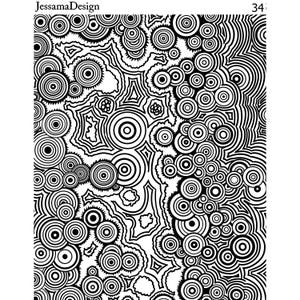 Polymeerklei zeefdruk (jaspissteenringen) Jessama Design zeefdruk #34