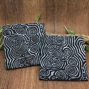 64. Polymer Clay Texture Mat - Malachite Pattern - Use with polymer clay, metal clay, pottery clay and inking
