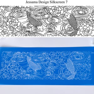 Polymer Clay Silkscreen - Koi Fish Pattern - Jessama Design Long Silkscreen #7