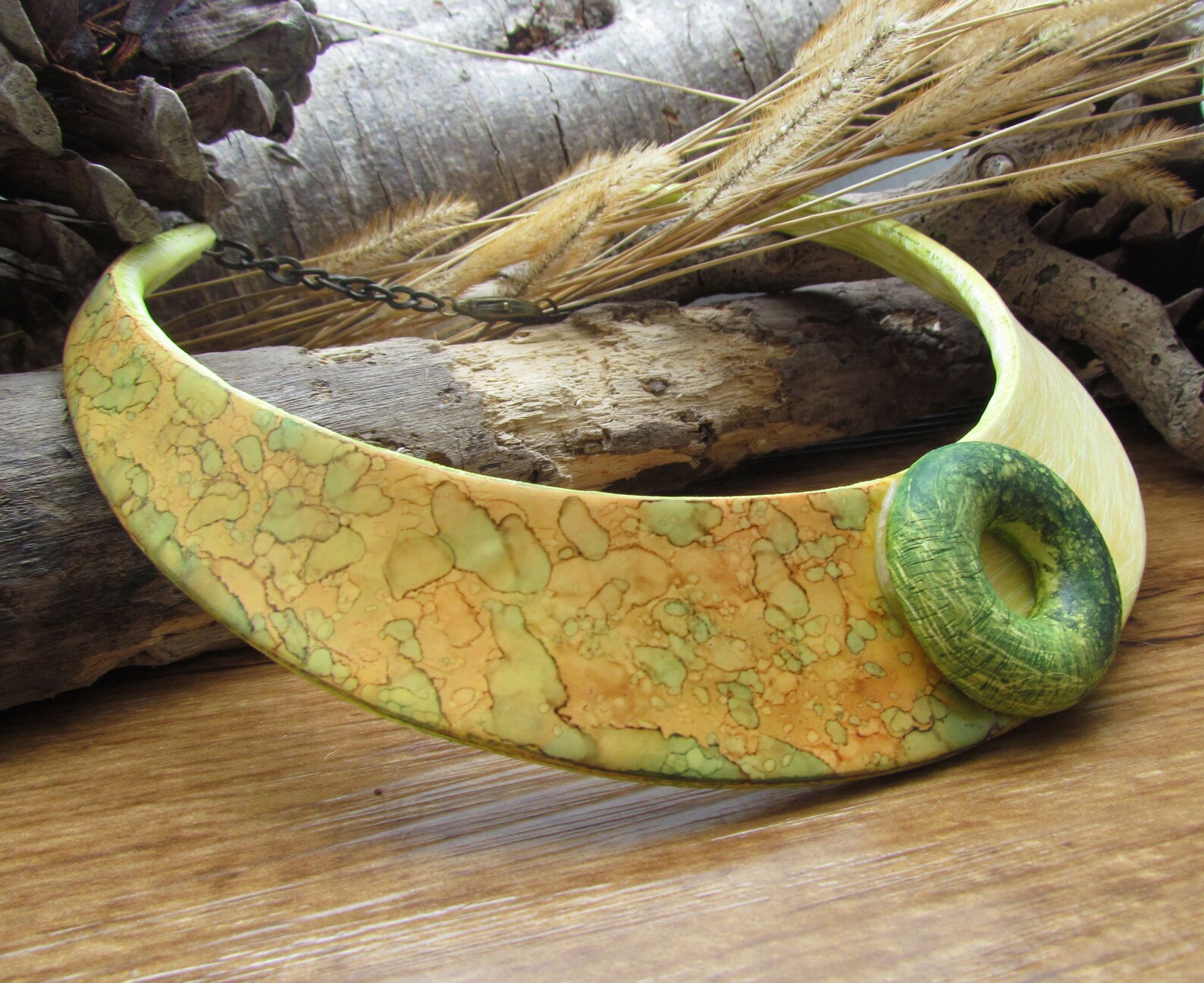 Rustic Polymer Clay Collar Tutorial Etsy