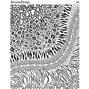 Polymer Clay Silkscreen (Animal Prints) Jessama Design Silkscreen #86