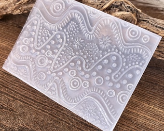 18. Flexible Silikonmatte - Doodle Muster - Für Polymer Clay, Metal Clay, Keramik, Scrapbooking
