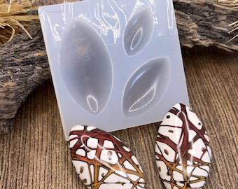 Stampo in silicone per cabochon a forma di marquise - 3 misure - Crea gioielli con argilla polimerica e resina - Jessama Design #25