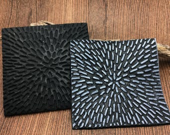 34. Polymer Clay Texture Mat - Sun Ray Pattern - Use with polymer clay, metal clay, pottery clay and inking