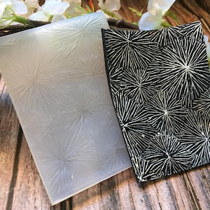 14. Flexibel silikonmatta med textur - Mönster av frusna isfrakturer - Används med polymerlera, metalllera, keramik och scrapbooking