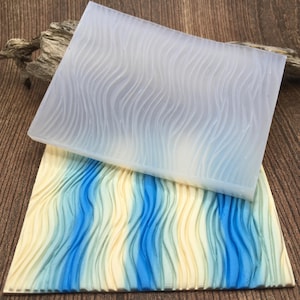 10. Flexible Silikonmatte mit Wellenmuster - Zur Verwendung mit Polymer Clay, Metal Clay, Keramik und Scrapbooking