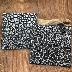 46. Polymer Clay Texture Mat - Crackled Glass Muster - Verwenden Sie mit Polymer Clay, Metal Clay, Keramik und Farbauftrag